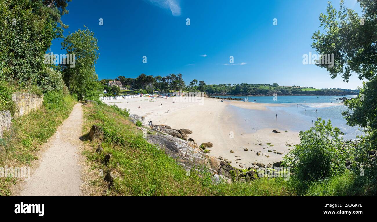 La France, Finistère, pays de l'Aven, Nevez, Port Manec'h, la plage Banque D'Images