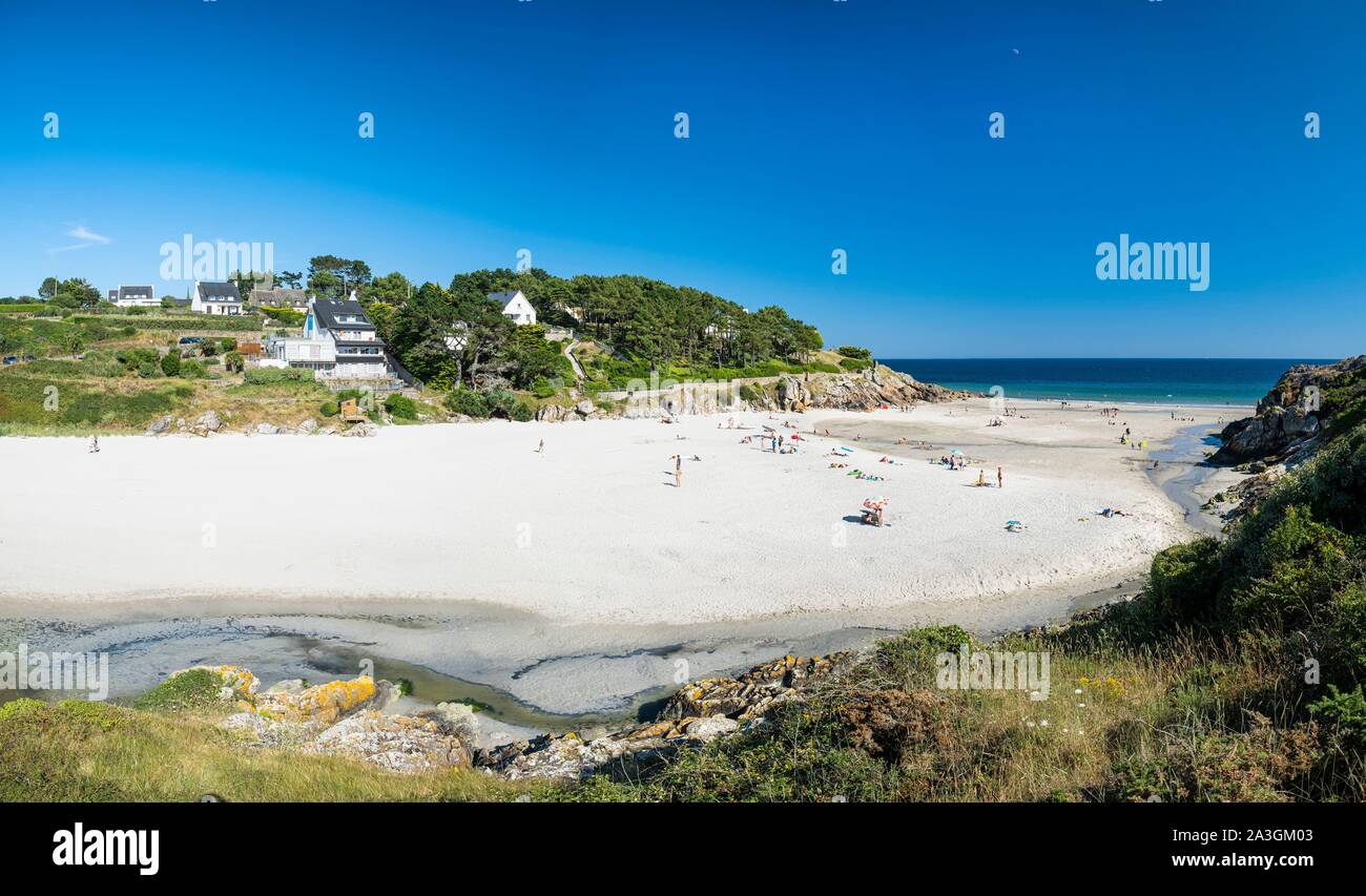 La France, Finistère, pays de l'Aven, Nevez, plage Rospico Banque D'Images