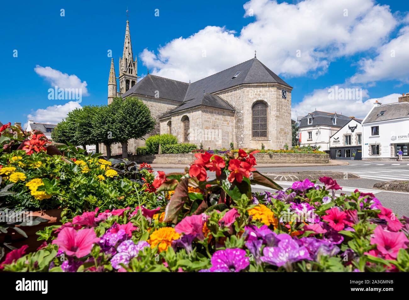 La France, Finistère, Riec-sur-Belon, église Saint-Pierre Banque D'Images La France, Finistère, Riec-sur-Belon, église Saint-Pierre Banque D'Images