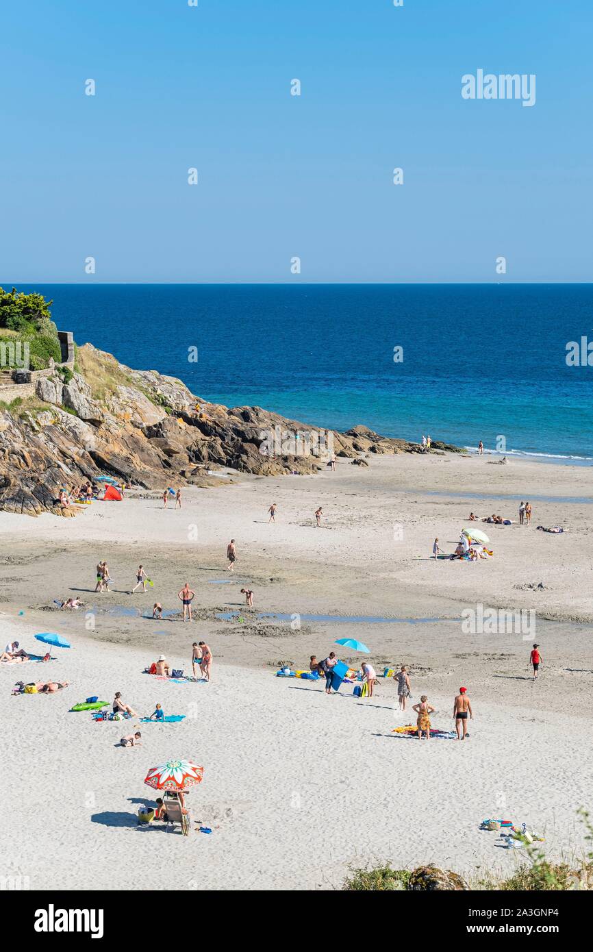 La France, Finistère, pays de l'Aven, Nevez, plage Rospico Banque D'Images