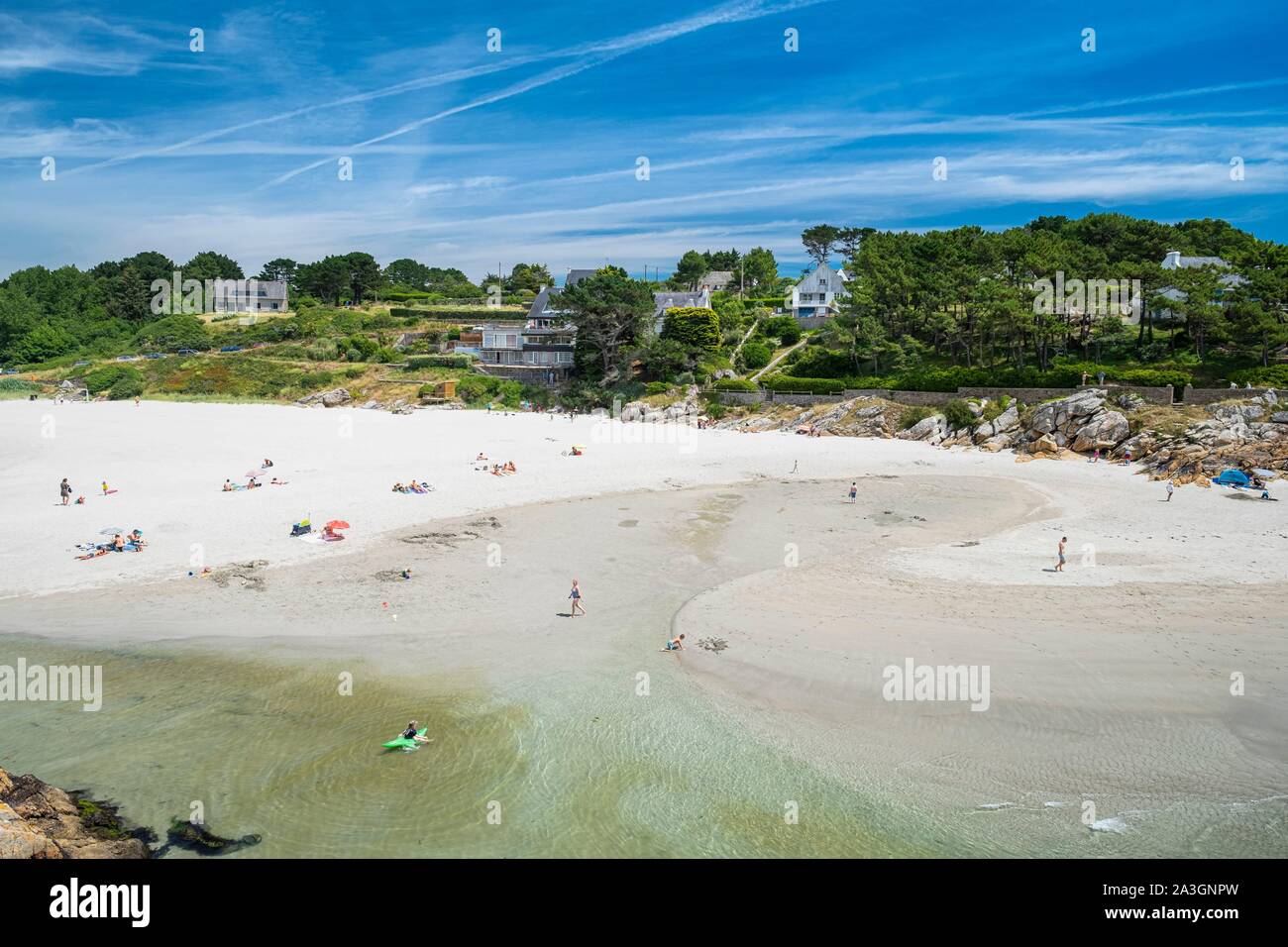 La France, Finistère, pays de l'Aven, Nevez, plage Rospico Banque D'Images