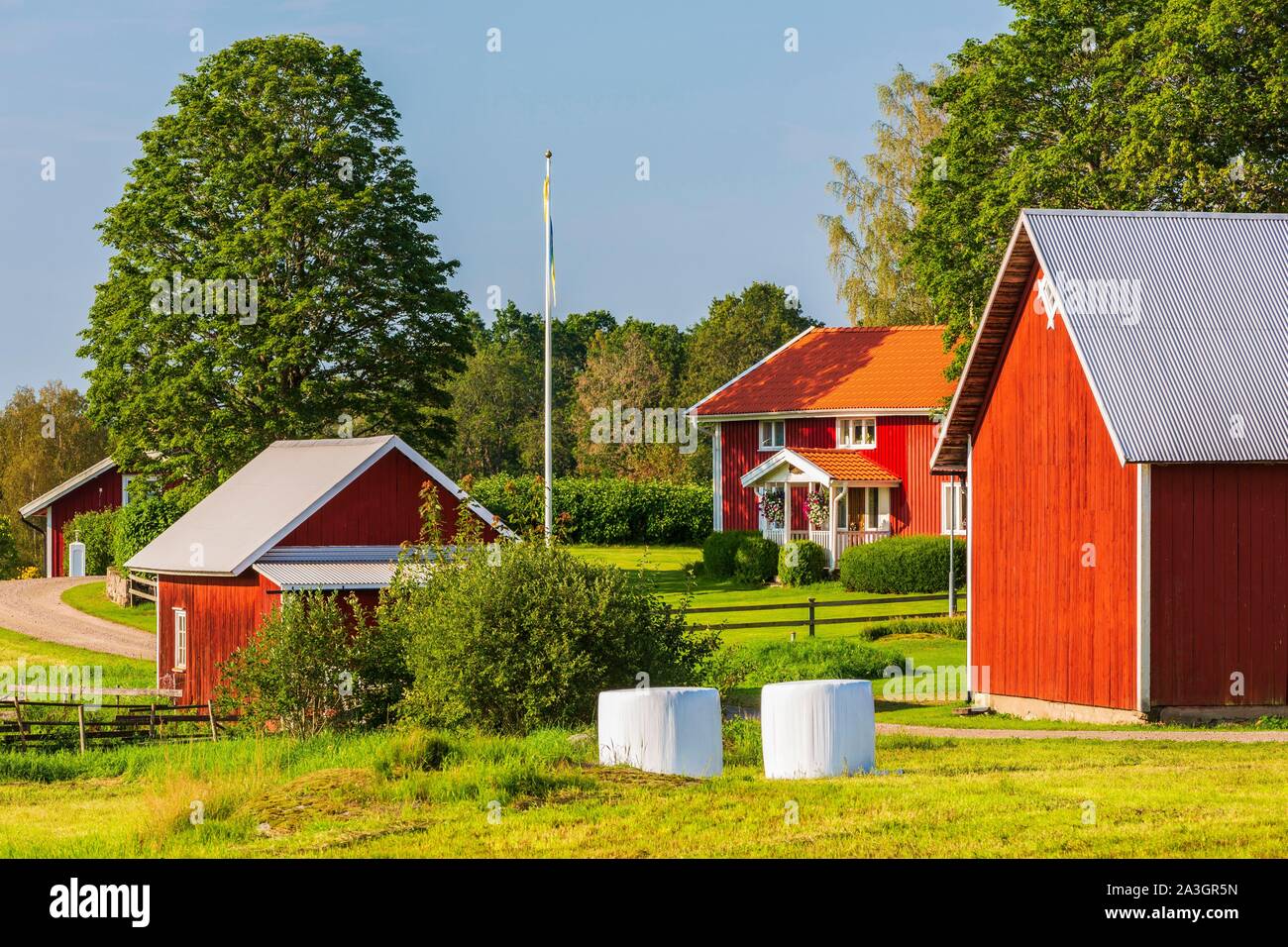 La Suède, dans le comté de Vastra Sweden Hokerum hameau, Ulricehamn Banque D'Images