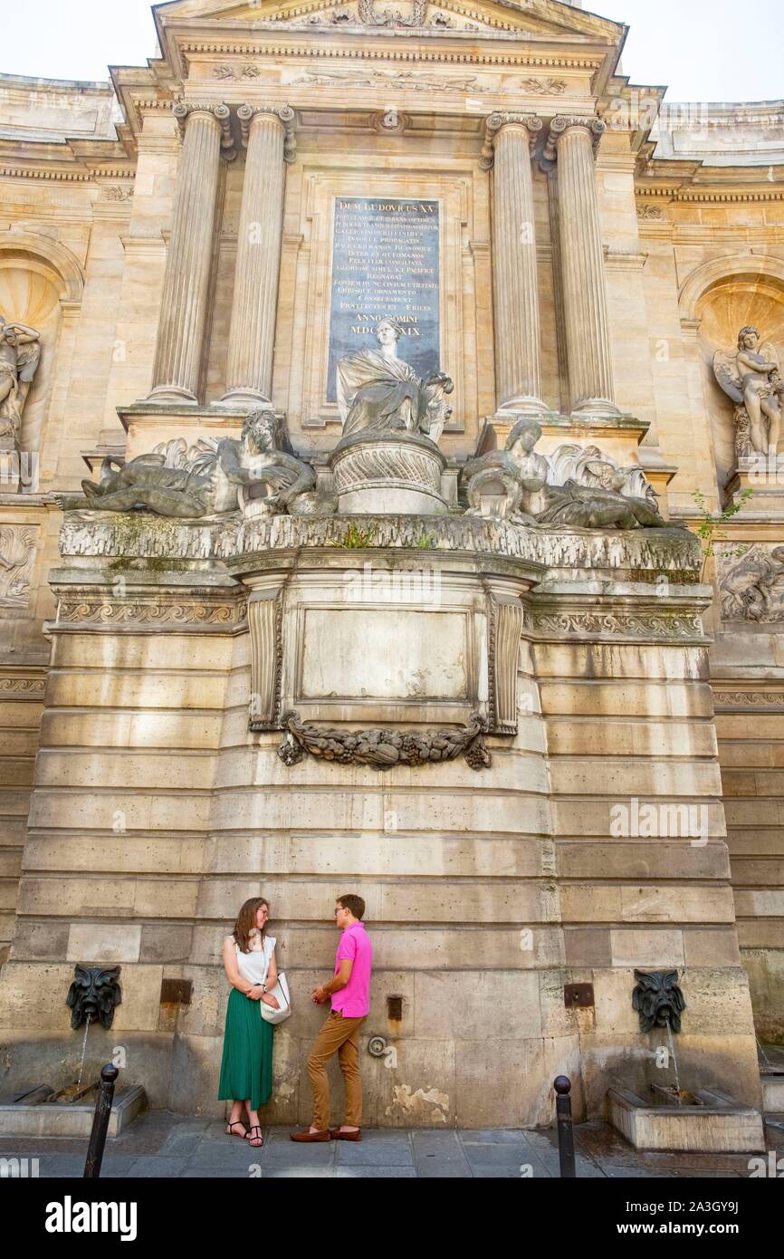 France, Paris, le musée Maillol, le Four-Seasons funtain Banque D'Images