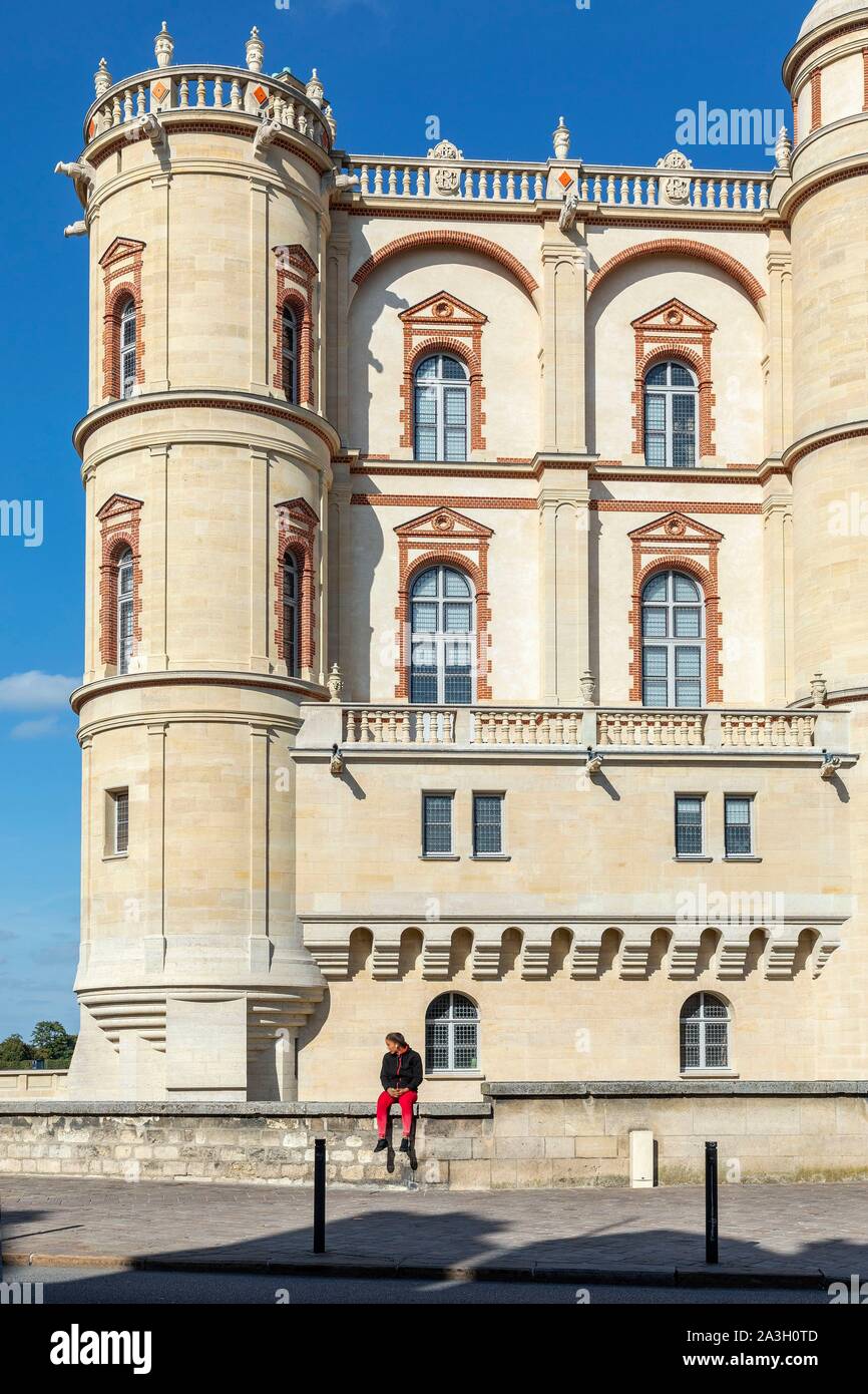 France, Yvelines, Saint Germain en Laye, Place Charles de Gaulle, Château de Saint Germain en Laye Banque D'Images