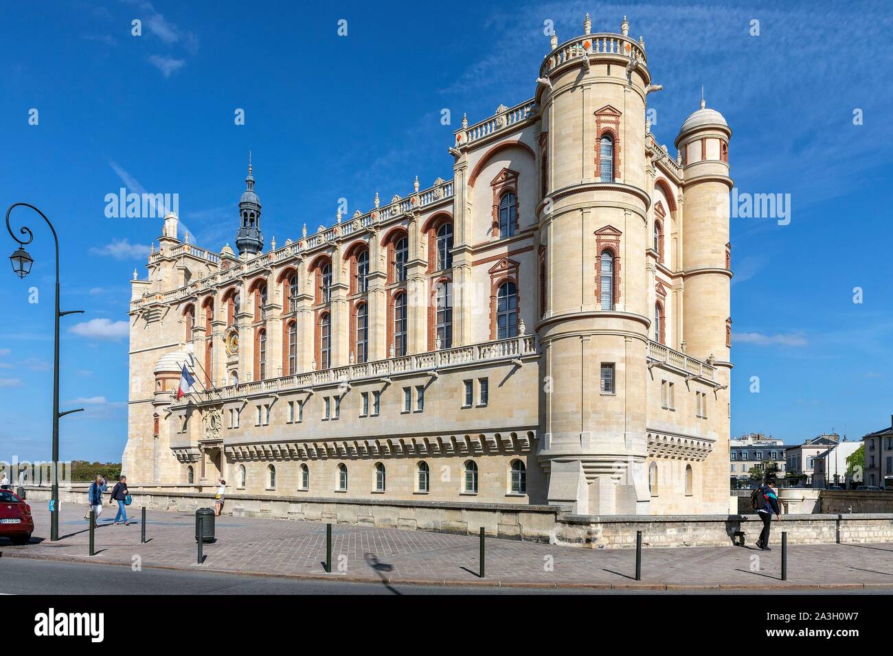 France, Yvelines, Saint Germain en Laye, Place Charles de Gaulle, Château de Saint Germain en Laye Banque D'Images