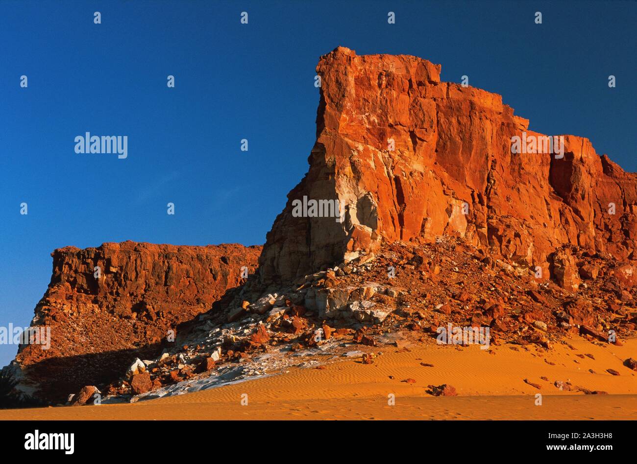 L'Ennedi, Tchad, Sahara, Ounianga Kebir Lacs, Sahara, Tchad Banque D'Images