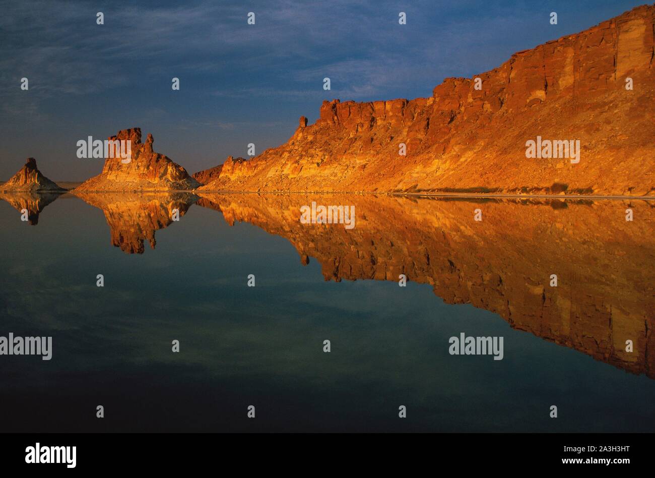 L'Ennedi, Tchad, Sahara, Ounianga Serir Lacs, Sahara, Tchad Banque D'Images