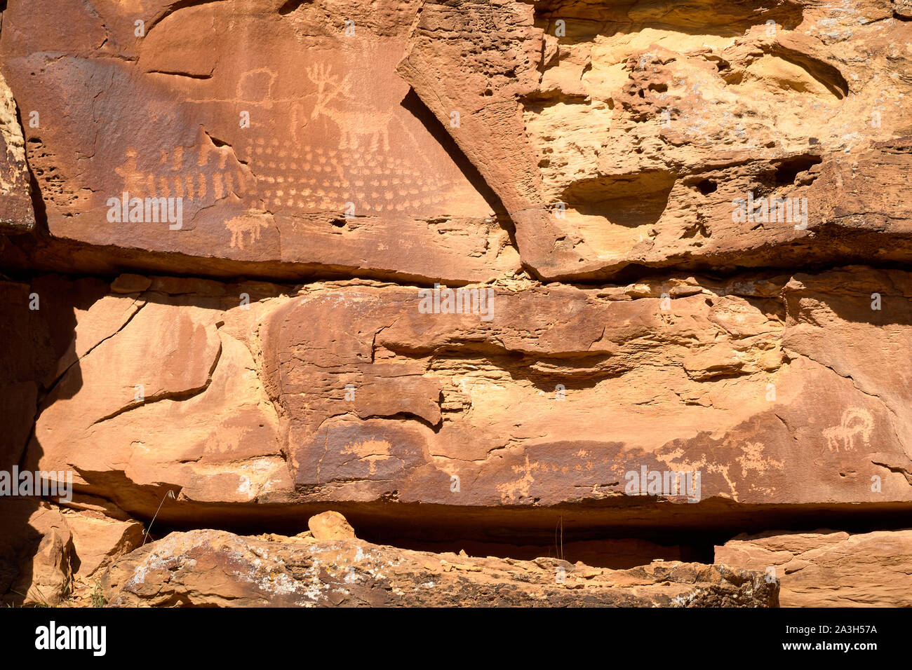 Native American Art rupestre de neuf milles Canyon, Utah, USA Banque D'Images