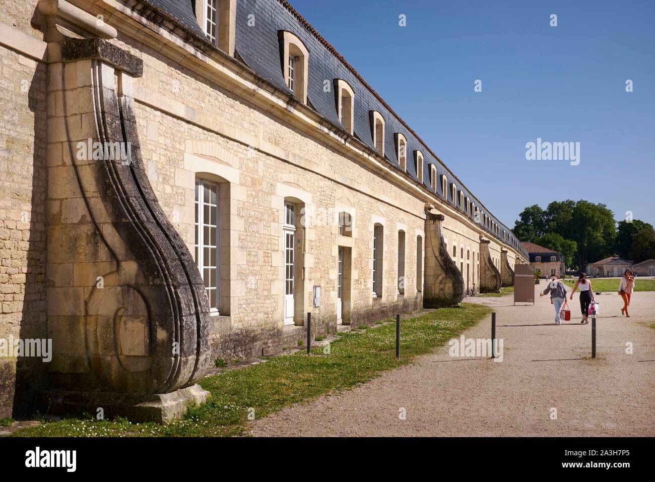 En France, en Charente Maritime, Rochefort, district de Arsenal, la Corderie Royale conçue par Colbert en 1666. Banque D'Images