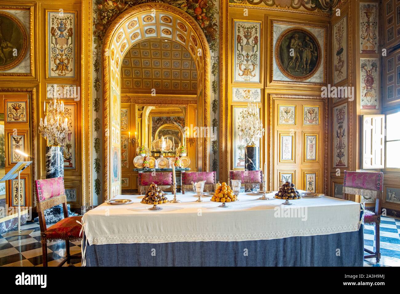 France, Seine et Marne, Maincy, le château de Vaux le Vicomte, prix de buffets Banque D'Images