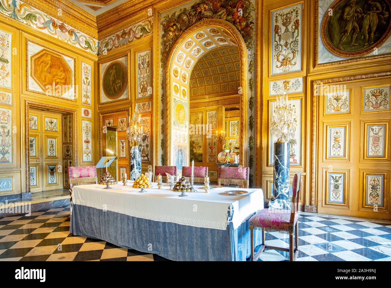 France, Seine et Marne, Maincy, le château de Vaux le Vicomte, prix de buffets Banque D'Images