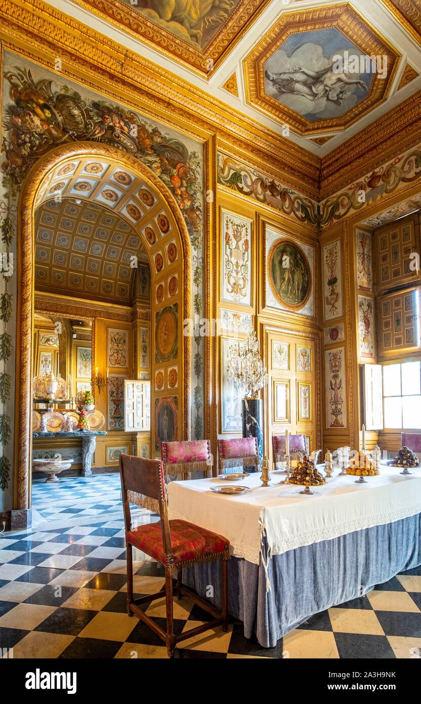 France, Seine et Marne, Maincy, le château de Vaux le Vicomte, prix de buffets Banque D'Images