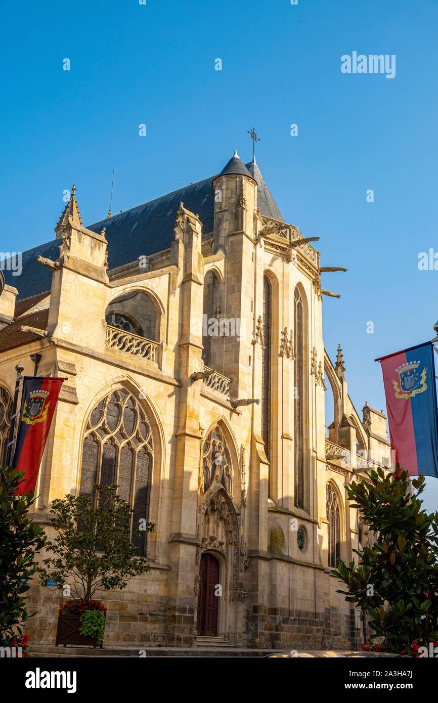 France, Seine et Marne, Melun église Saint Aspais de Melun Banque D'Images