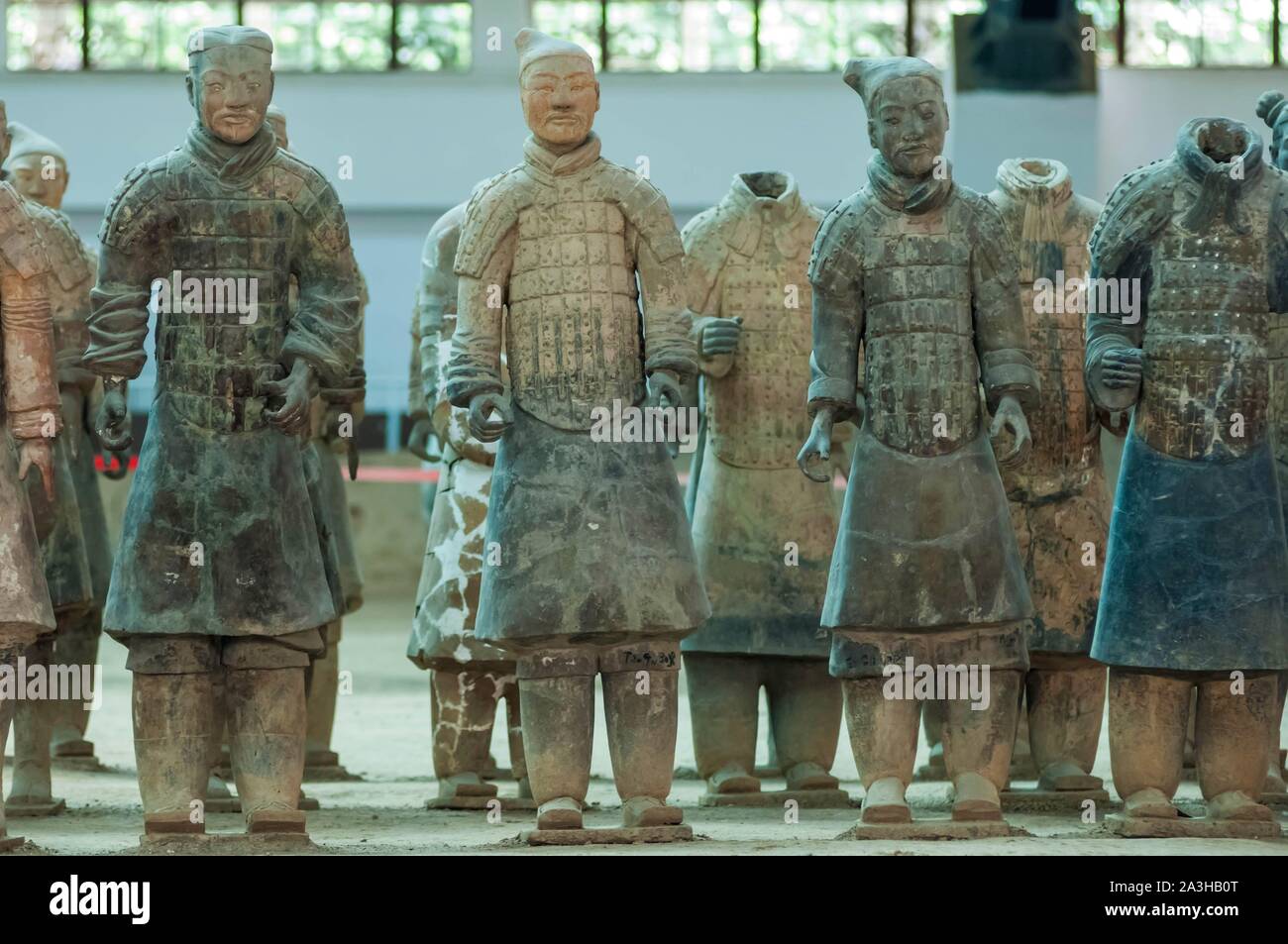 La Chine, Xian, l'armée d'argile de Qin Shi Huang, premier empereur de Chine, 3e siècle avant J.-C., inscrit au Patrimoine Mondial de l'UNESCO Banque D'Images