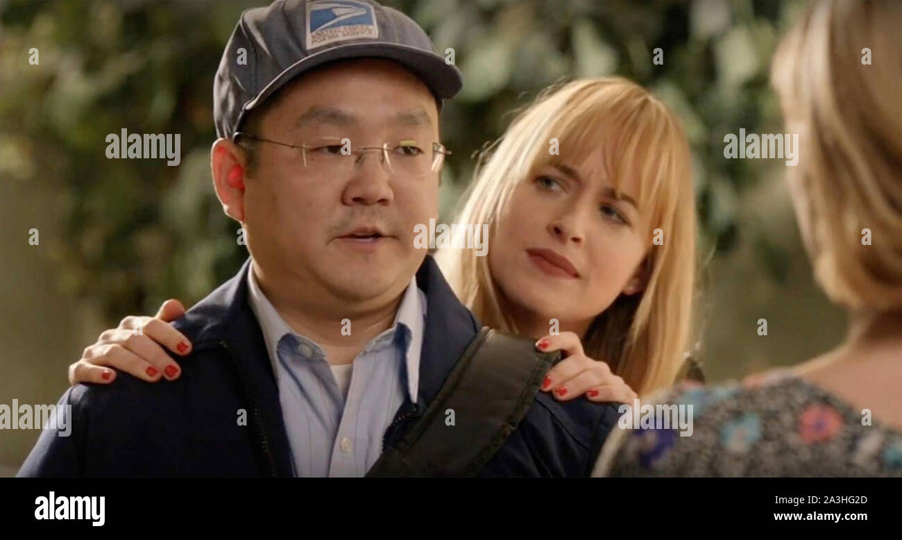 BEN ET KATE la 20th Century Fox television series 2012-2013 avec Aaron Johnson et Dakota Takahashi Banque D'Images