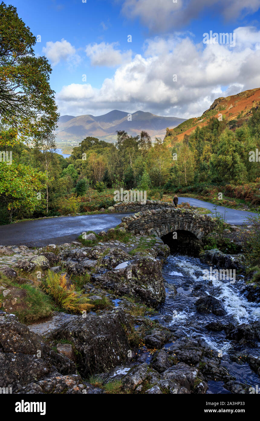 Ashness Bridge Lake District, Cumbria england uk go Banque D'Images