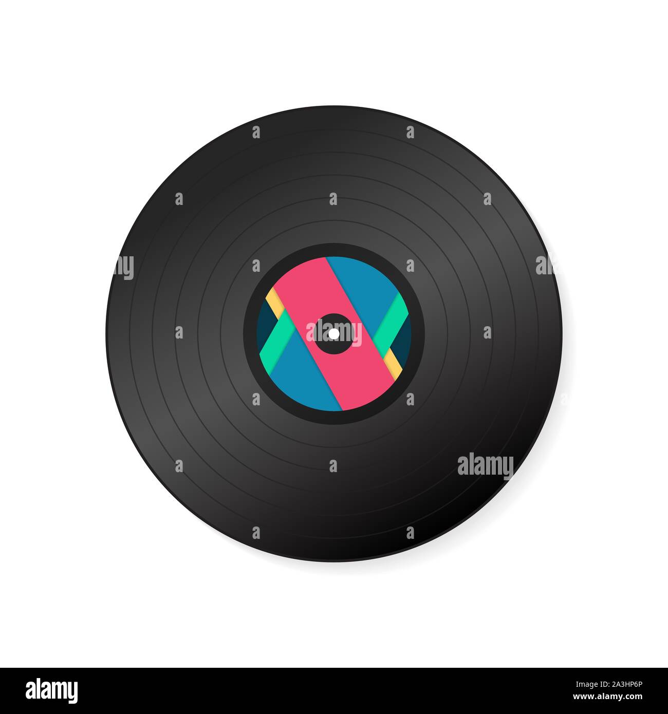 Disque vinyle réalistes avec une maquette de couverture. Disco Party. Rétro. Stock Vector illustration. Illustration de Vecteur