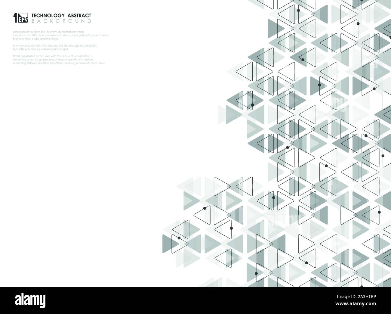 Triangles gris Abstract pattern design pour technologie thème artwork. La décoration de l'art, ad, impression, conception de la couverture. illustration vector eps10 Illustration de Vecteur
