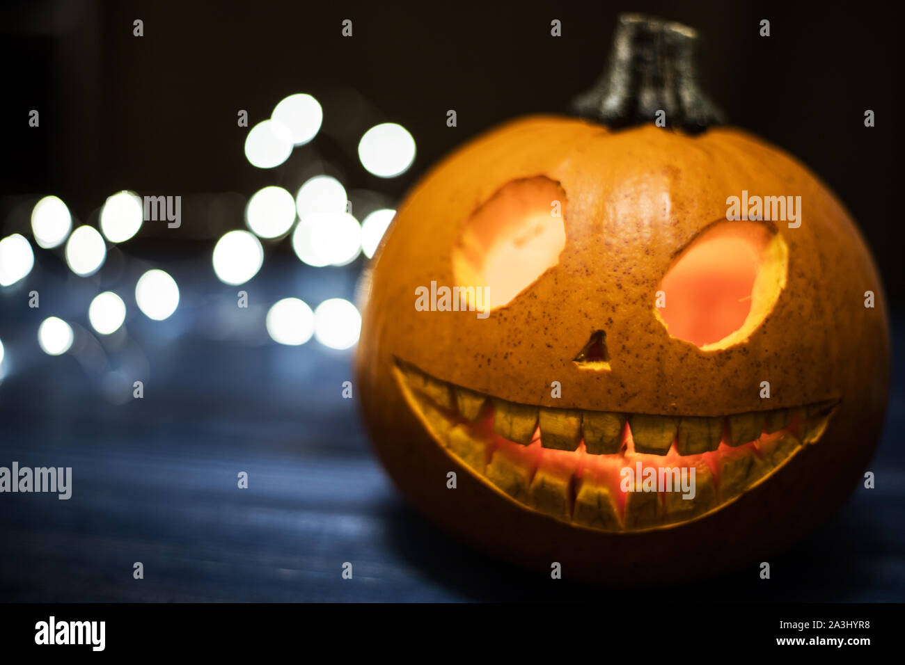 Halloween citrouille sculptée, jack o lantern Banque D'Images