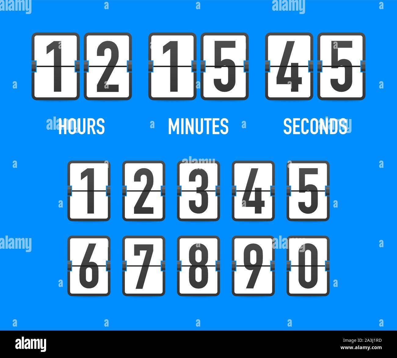 L'horloge du compte à rebours chronomètre compteur Flip. Le décompte du  temps restant le vecteur d'un tableau de bord avec des jour, heure, minutes  et secondes pour page web upcomin Image Vectorielle