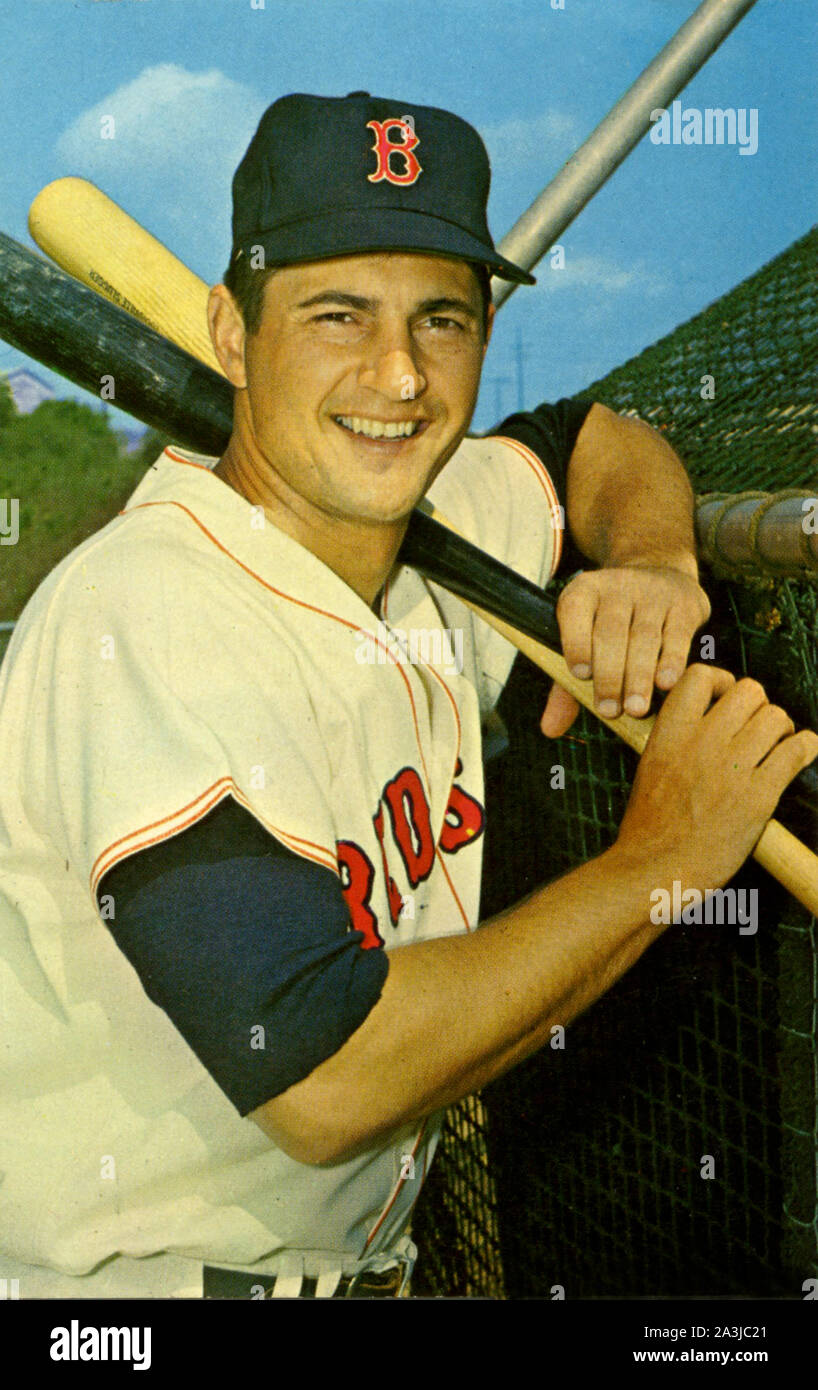 Photo autographiée de Hall of Fame Carl Yastrzemski joueur de baseball des Boston Red Sox Banque D'Images