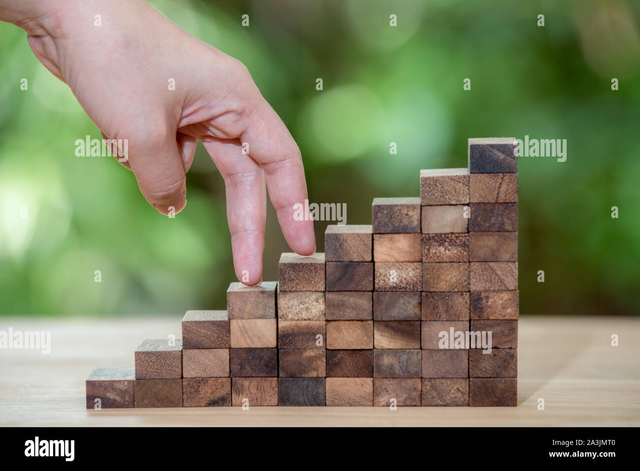 Prendre les prochaines mesures à vos objectifs. Concept de développement des entreprises Banque D'Images