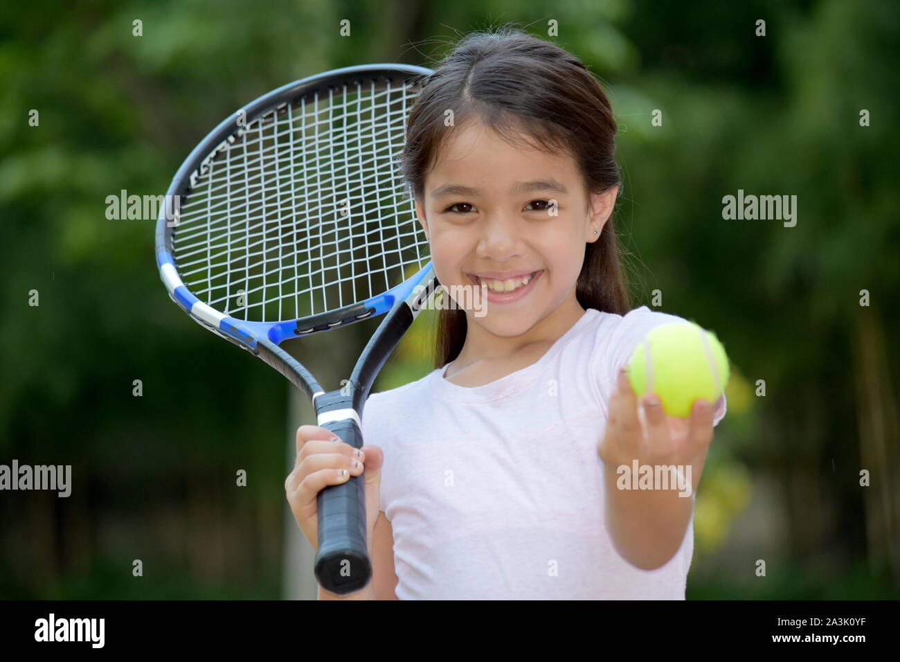 Divers sport tennis Player et le bonheur Banque D'Images