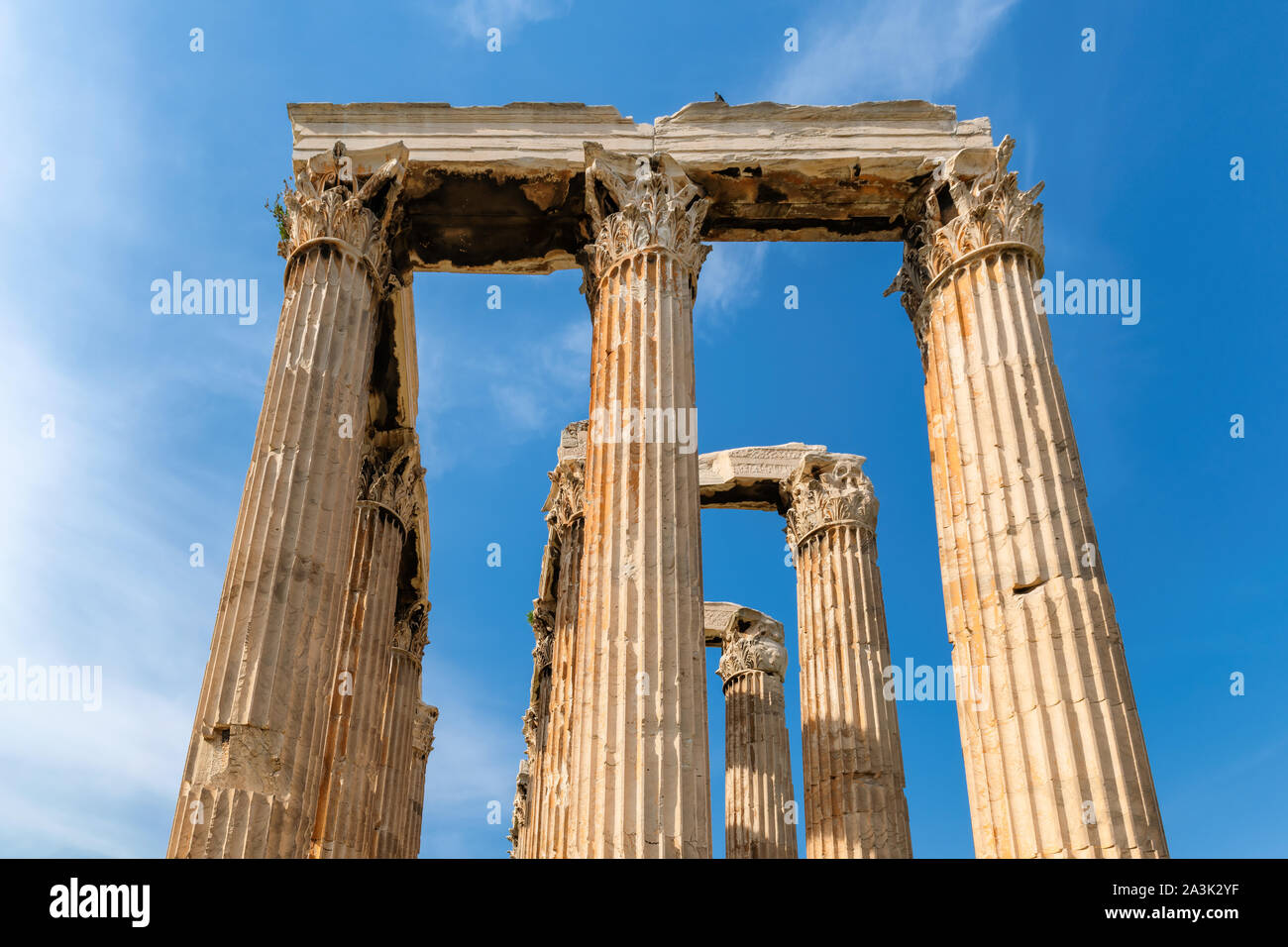 Temple du Zeus Olympien à Athènes, Grèce. Banque D'Images