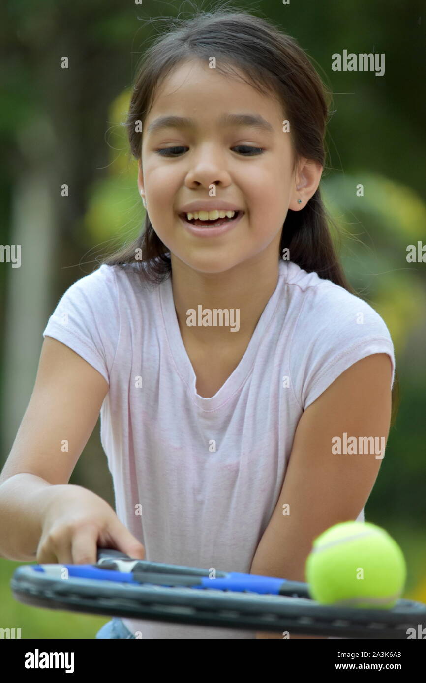 Un heureux tennis Player Banque D'Images