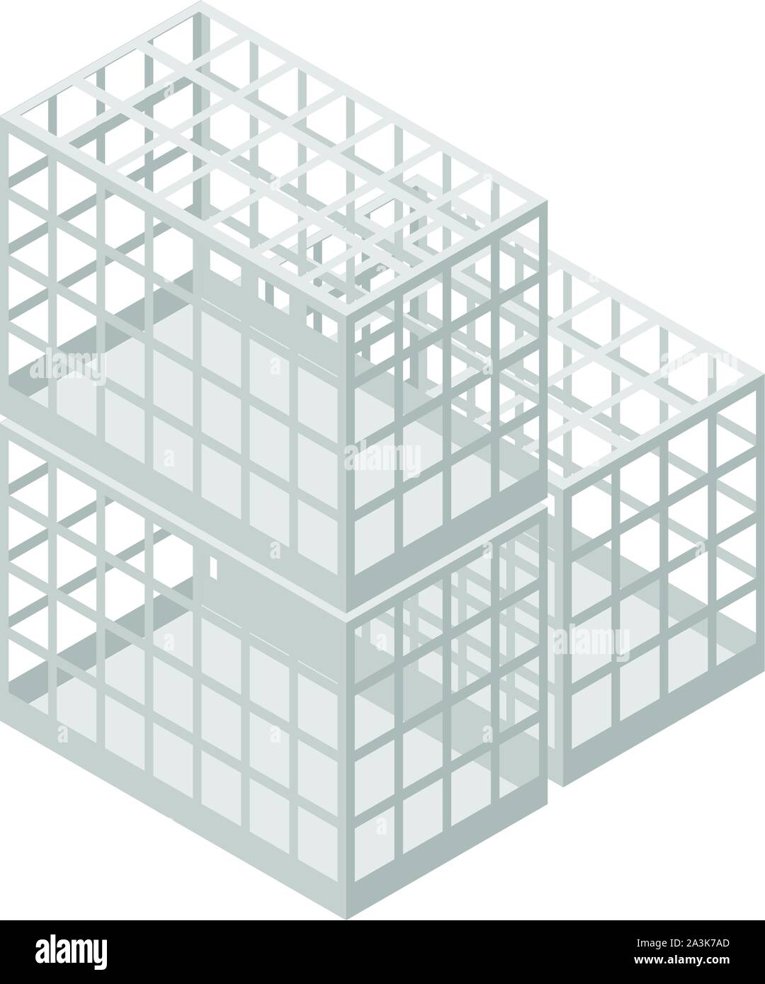 Cage de transport pour animaux, l'icône de style isométrique Illustration de Vecteur