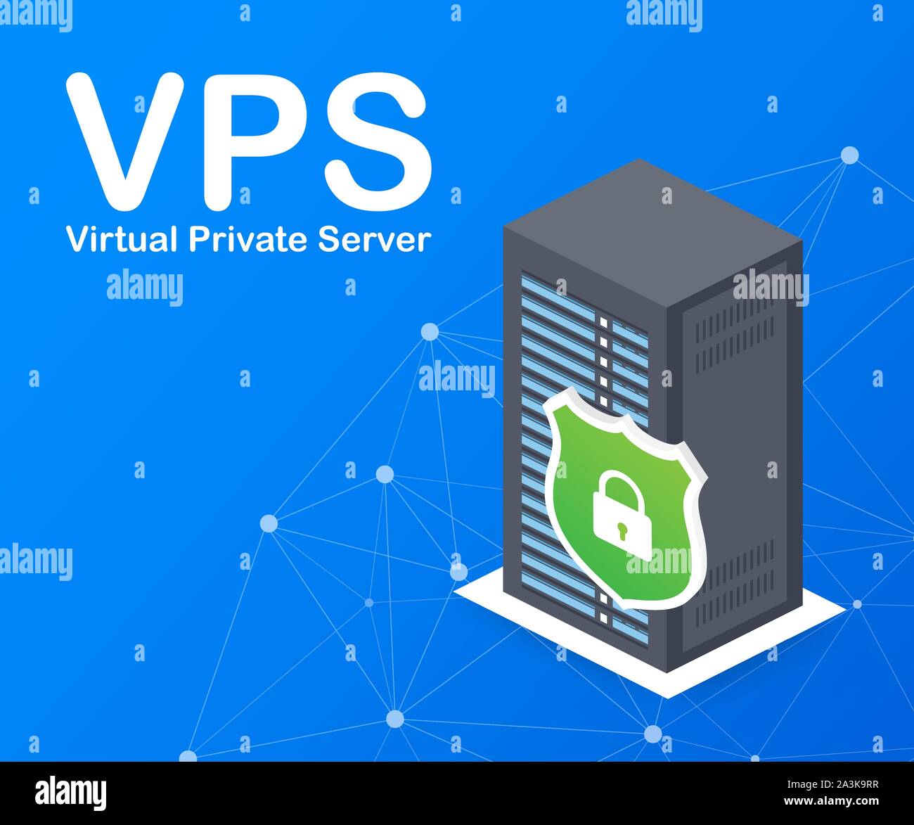 Serveur Privé Virtuel VPS hébergement web la technologie d'infrastructure  de services. Stock Vector illustration Image Vectorielle Stock - Alamy