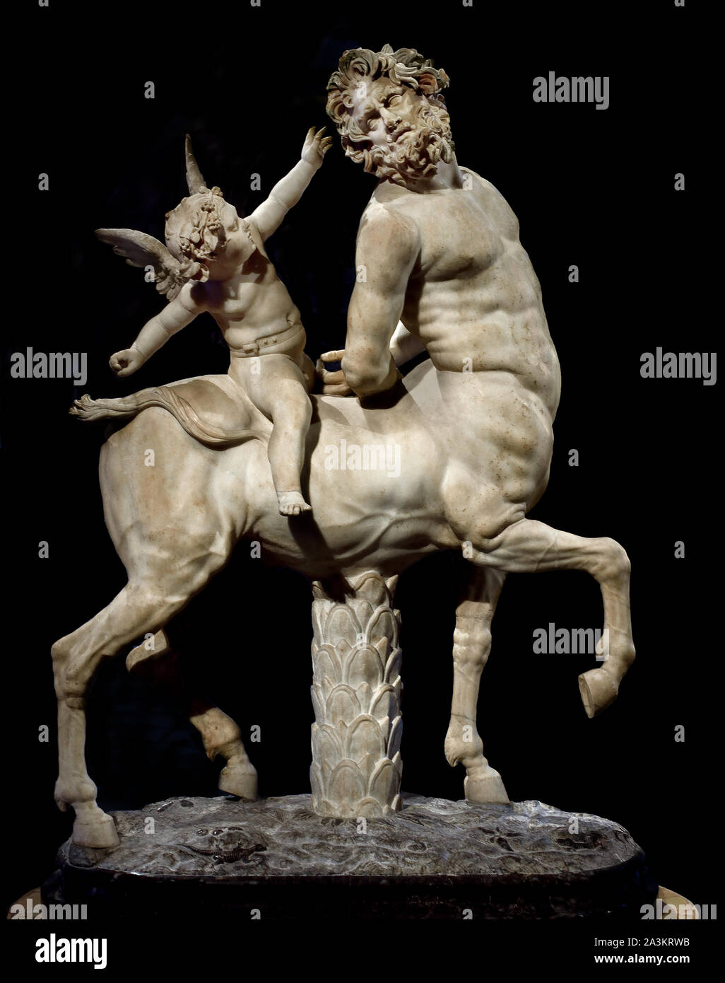 Centaur plus tourmenté par l'Eros (Cupidon), dieu de l'amour 2ème ANNONCE de siècle, après un original grec créé dans le 2ème siècle avant J.-C. Rome (Italie) en H. 1,47 m., Grec, Grèce, romaine, l'Italie, Banque D'Images