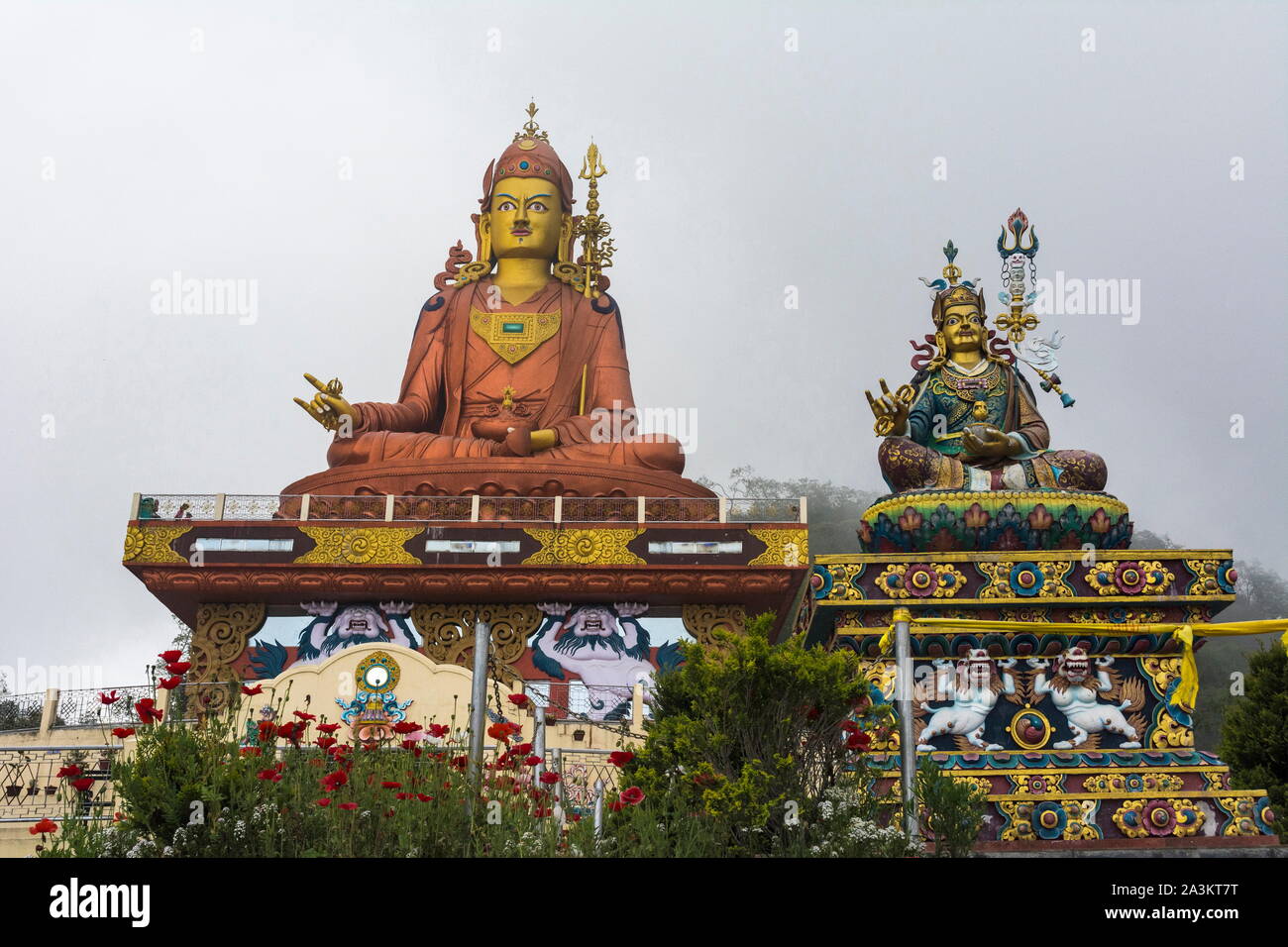 Gourou Padmasambhava 135 pieds, statue, Sikkim, Inde Samdruptse Banque D'Images