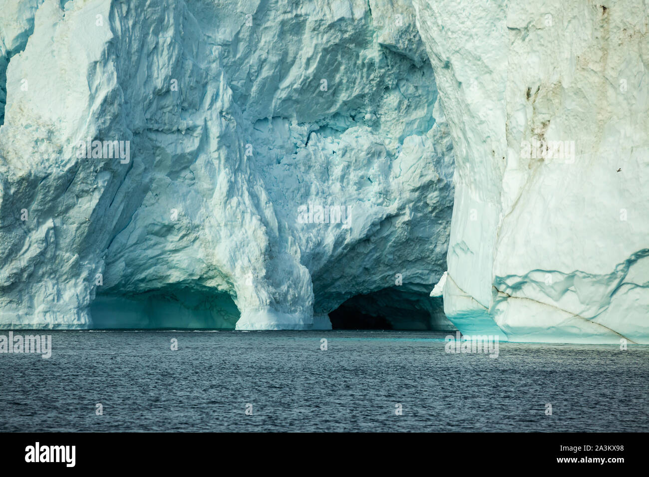 Icebergs dans la baie de Disco (Groenland) - photo d'une mer Banque D'Images