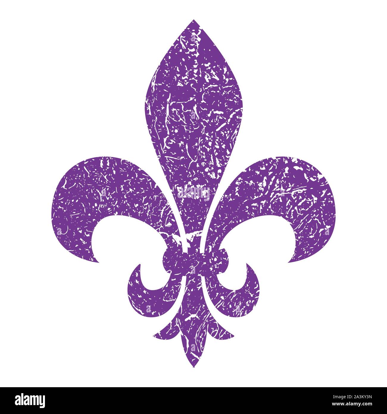 Logo fleur de lys heraldique Banque d