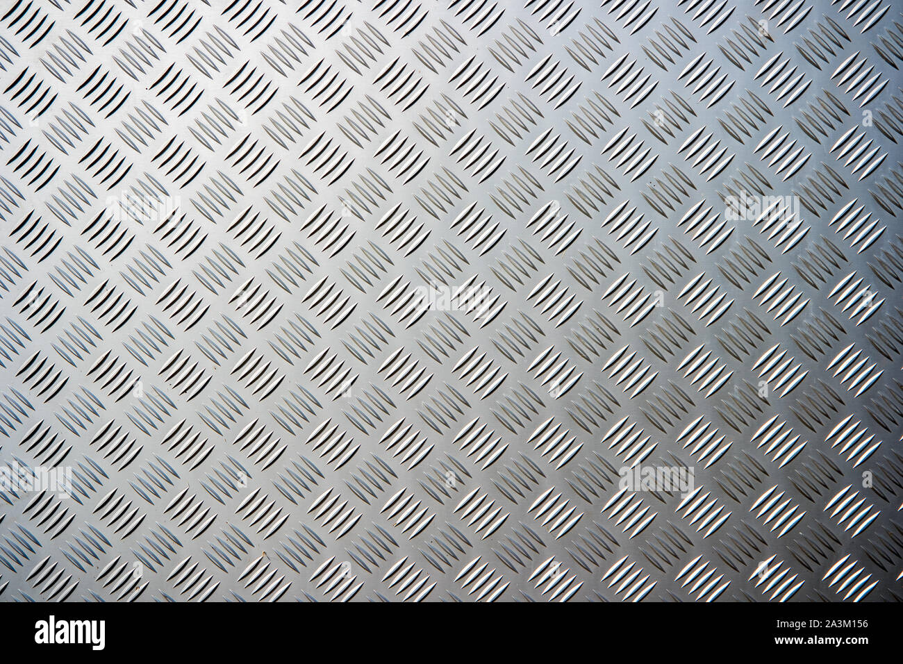 Modèle checker plate argent Banque D'Images