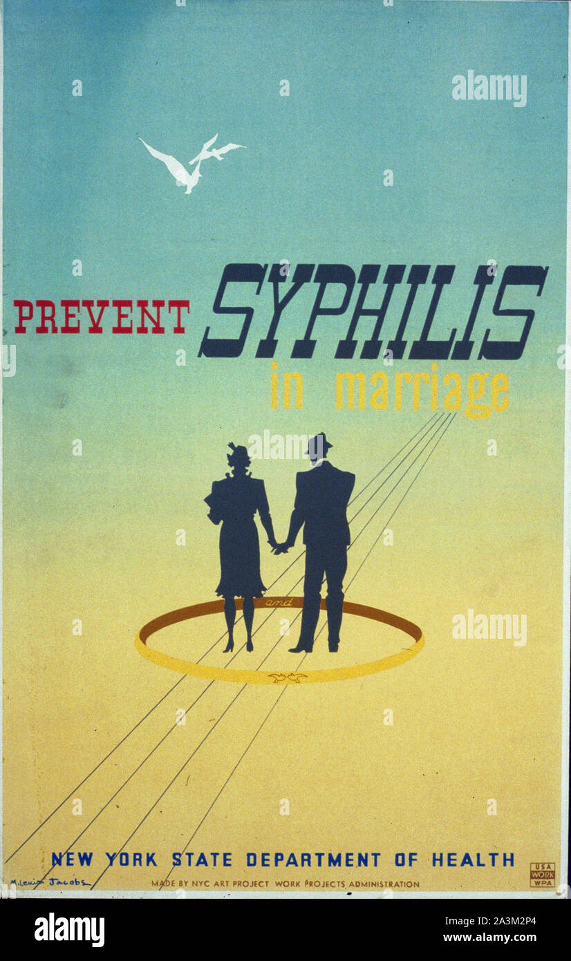Prévenir la syphilis dans le mariage - les progrès réalisés dans le travail de l'Administration - Art - Projet fédéral Banque D'Images