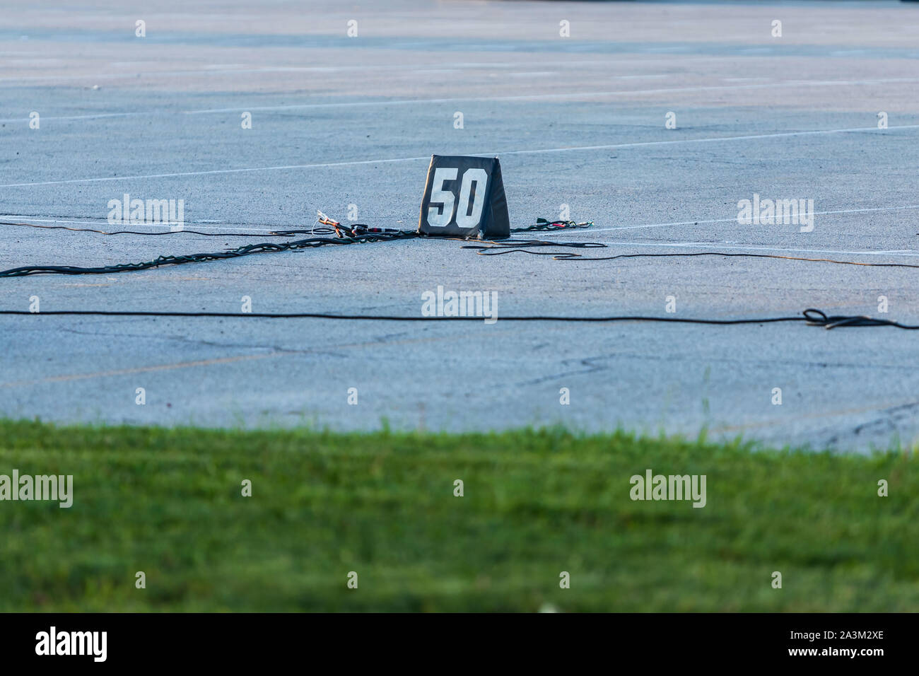 Les cinquante cour ligne marqueur est prêt à être sonorisé Banque D'Images