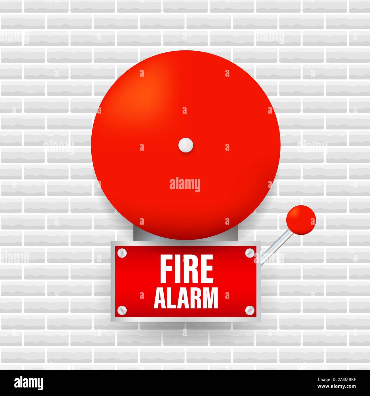 Système d'alarme incendie. Matériel d'incendie. Stock Vector illustration Illustration de Vecteur