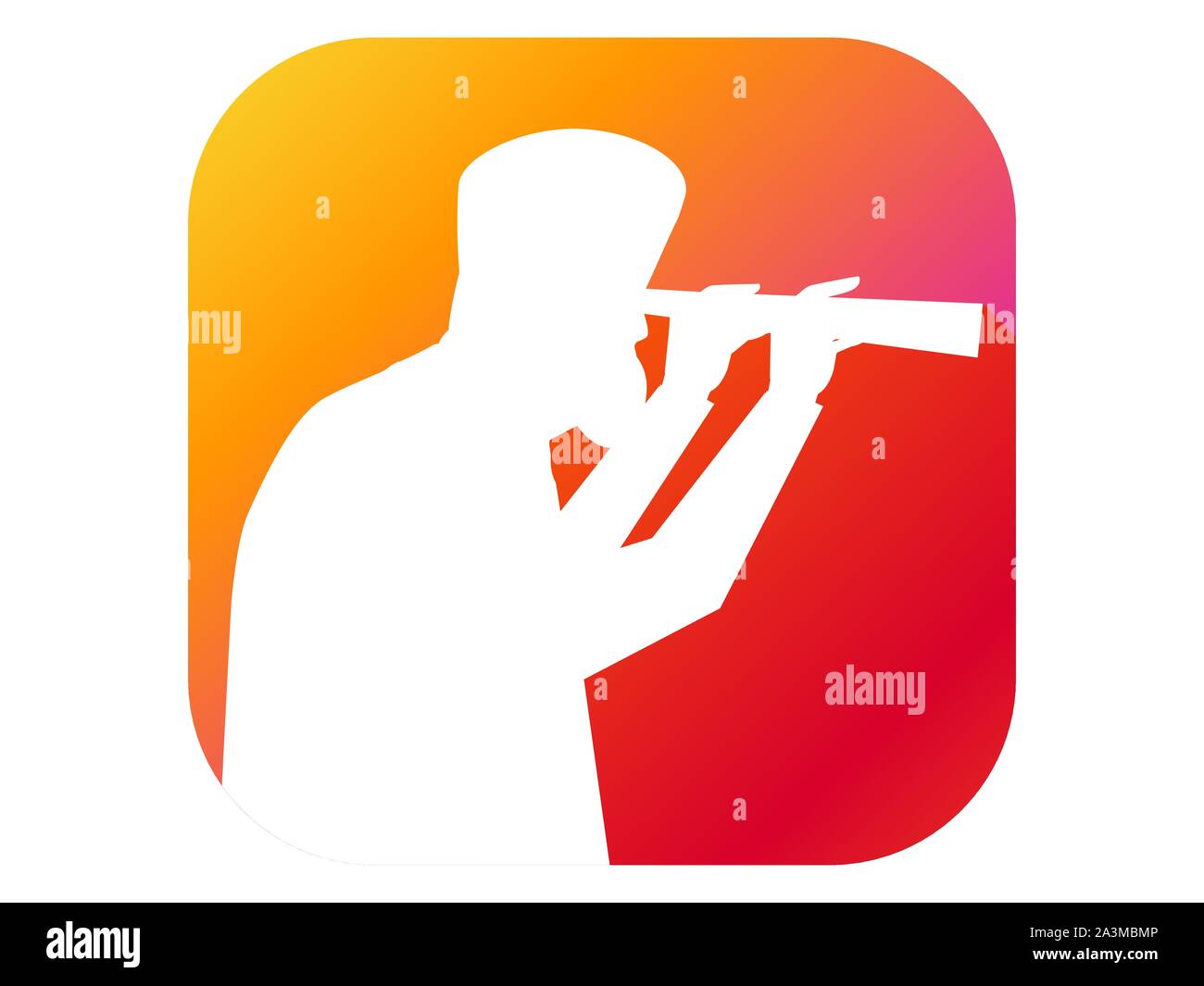 L'homme à la télévision au moyen d'un télescope avec ombre portée de l'icône. Background. Vector illustration Illustration de Vecteur