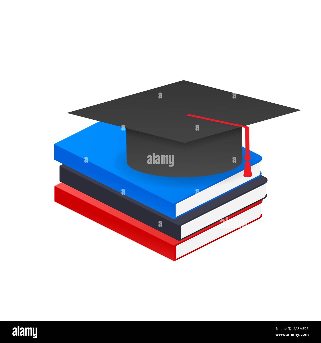 Livre avec capuchon de graduation vectoriel. Illustration du stock vectoriel. Illustration de Vecteur