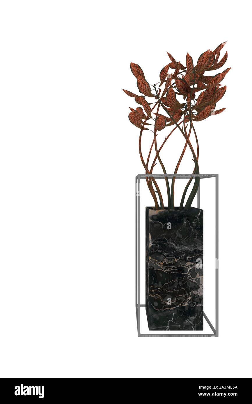 3D render of fleurs en pot Banque D'Images