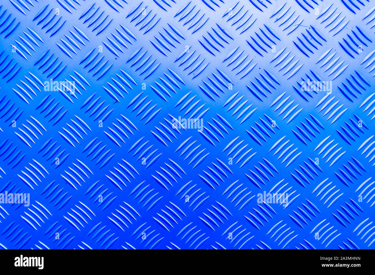 Checker plate blue Banque D'Images