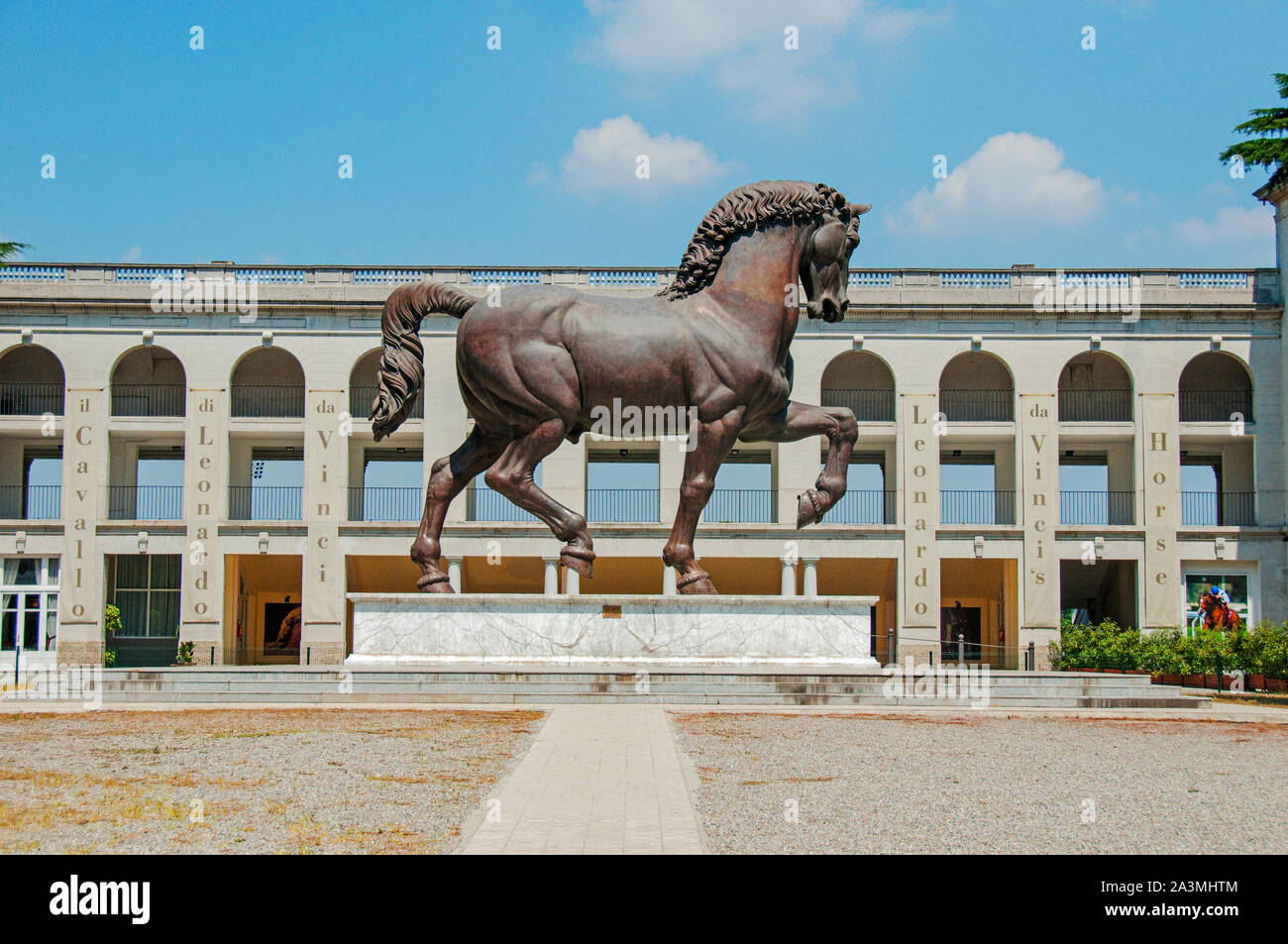 Fini l'image de Leonardo da Vinci's Horse (Gran Cavallo) qui a été commandée en 1482 par le duc de Milan Ludovico il Moro, mais non terminée. Banque D'Images