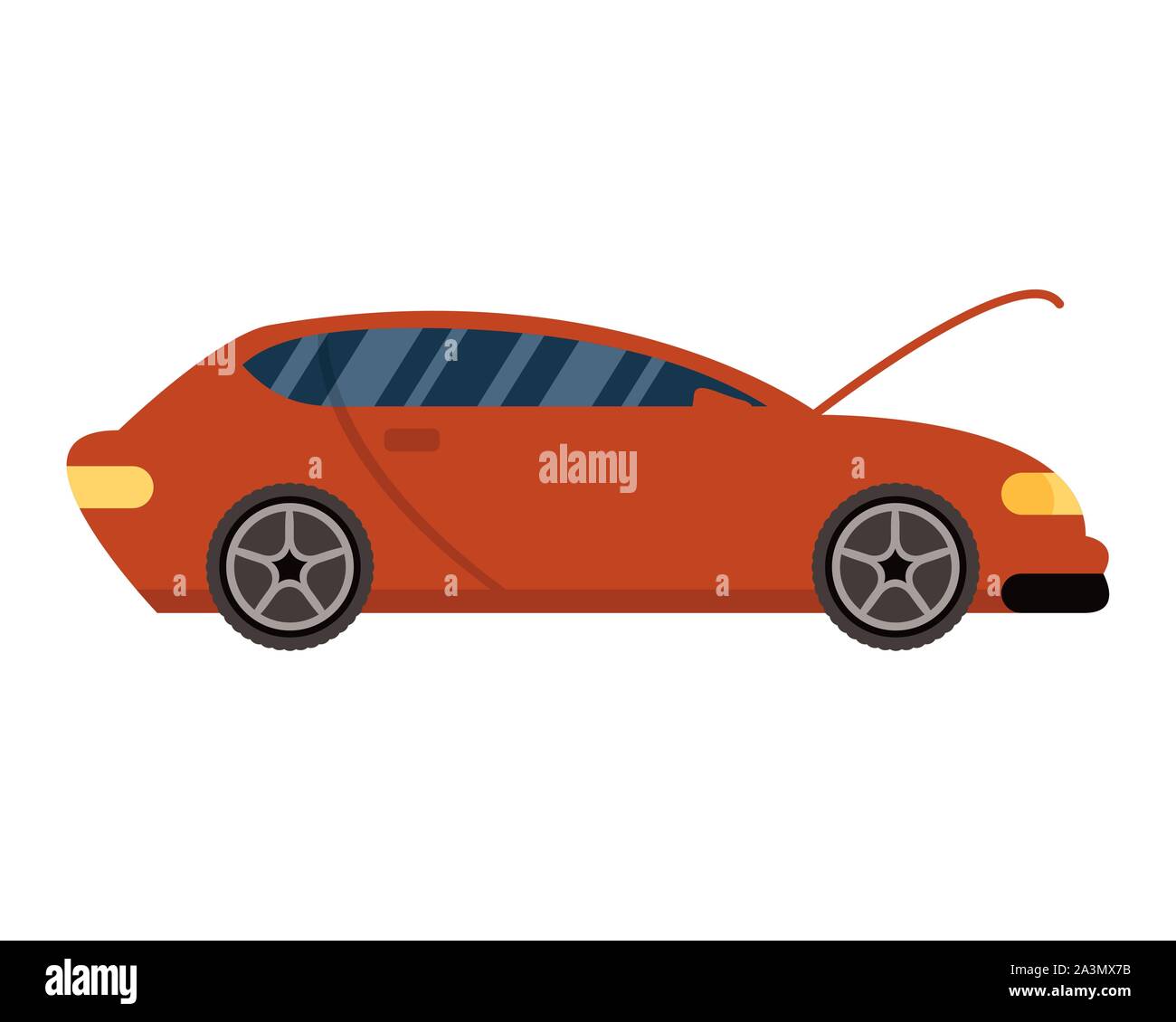 Ouvrir le capot de voiture icône mécanicien Illustration de Vecteur