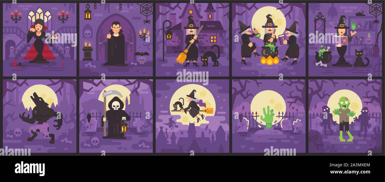 Loup garou avec femme morte Banque d'images vectorielles - Alamy