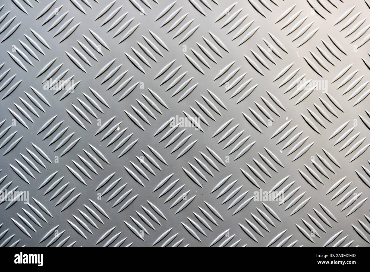 Modèle checker plate argent Banque D'Images
