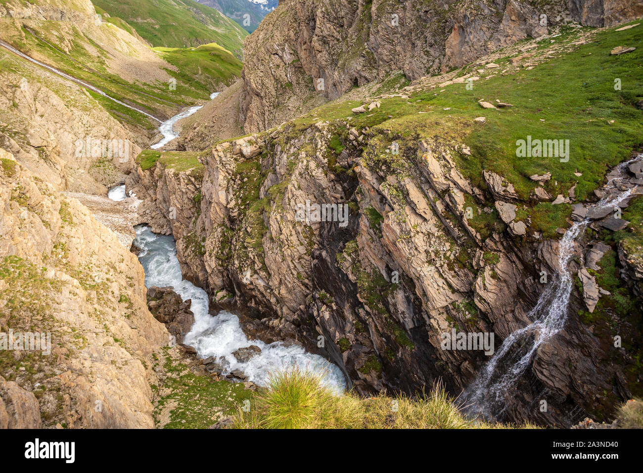 Bonneval-sur-Arc dans la région Auvergne-Rhône-Alpes, France Banque D'Images