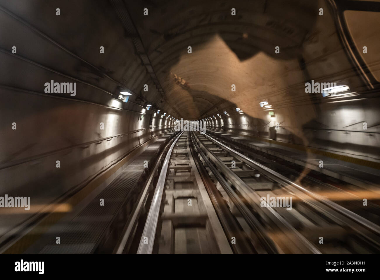 Les tunnels du métro de Turin, Italie Banque D'Images