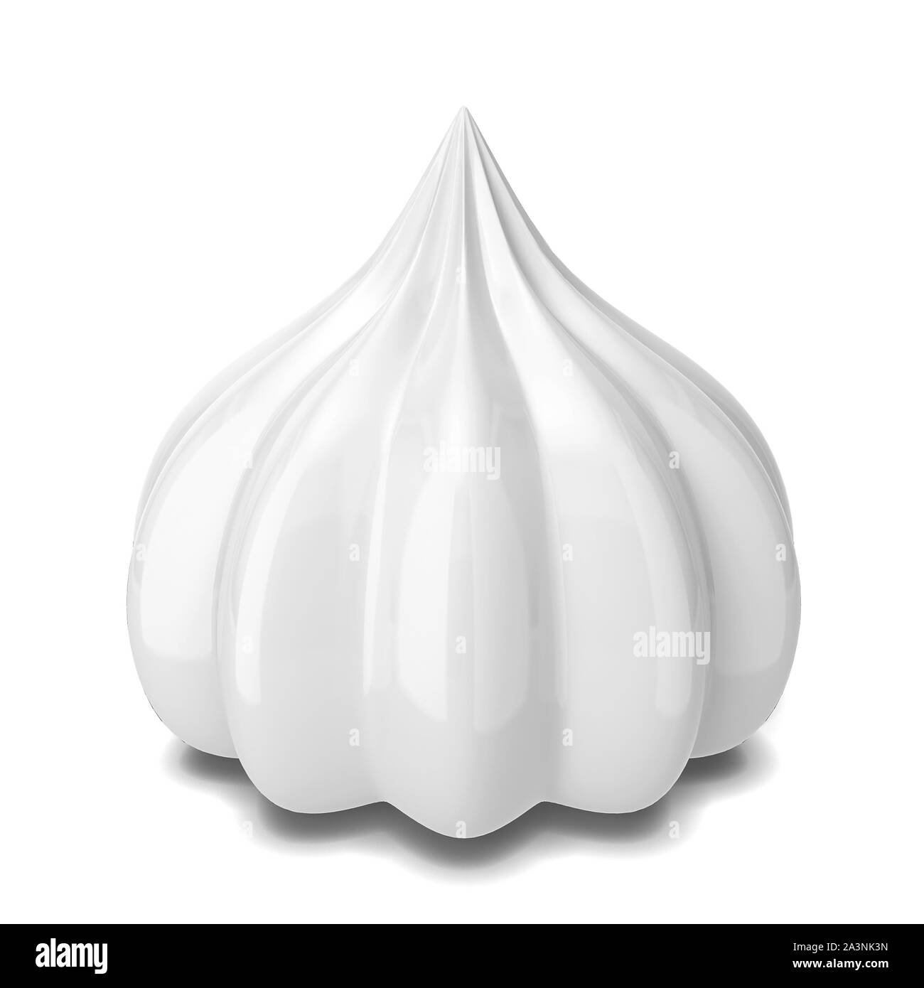 La crème fouettée. 3d illustration isolé sur fond blanc Banque D'Images